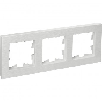 3-местная рамка IEK Brite ру-3-бр белый рифленый BR-M32-51-K01 3-местная рамка IEK Brite ру-3-бр белый рифленый BR-M32-51-K01