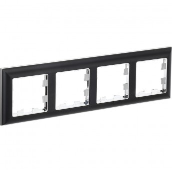 4-местная рамка IEK Brite ру-4-бр хром/черный BR-M42-12-2-K23 4-местная рамка IEK Brite ру-4-бр хром/черный BR-M42-12-2-K23